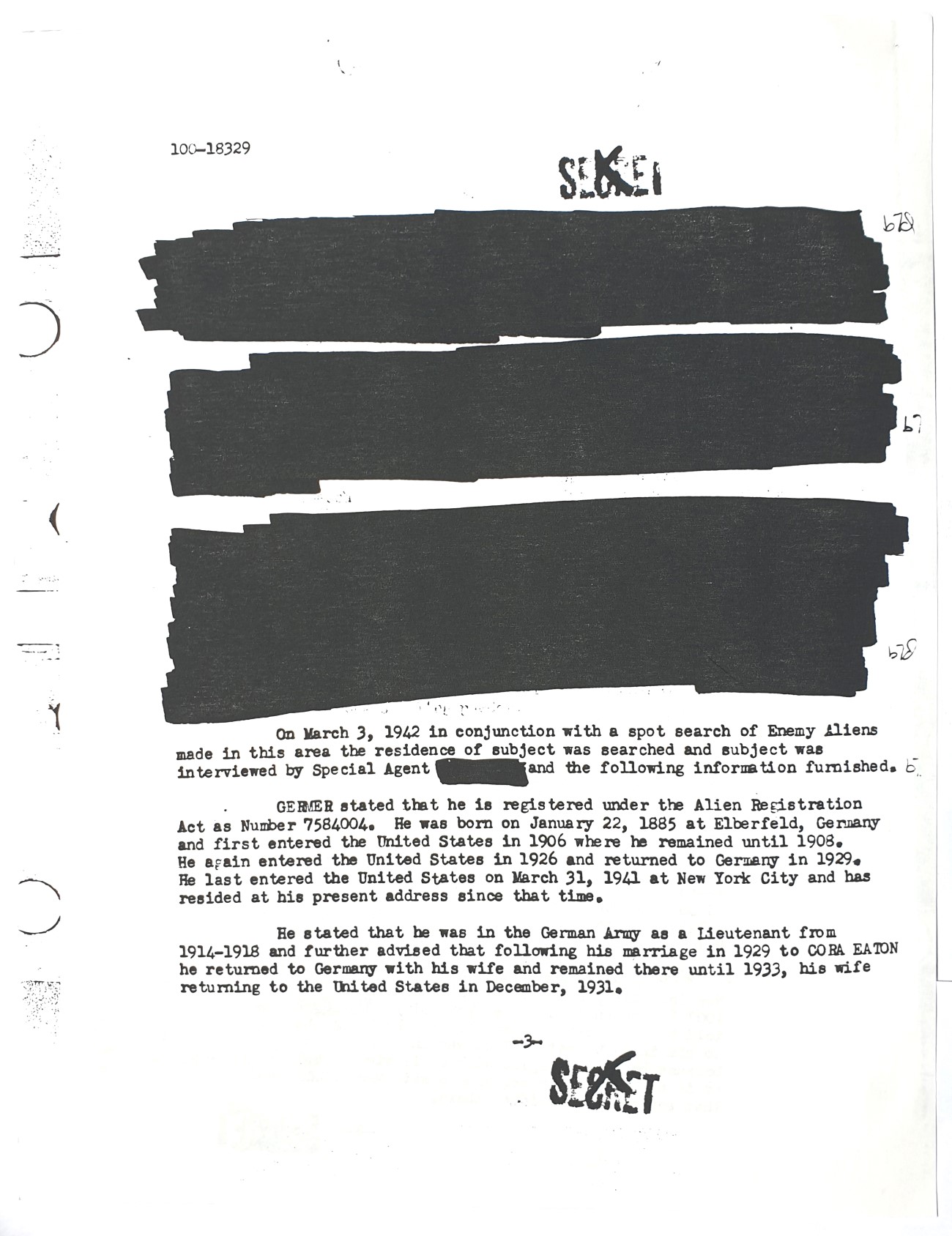 Karl Germer FBI files