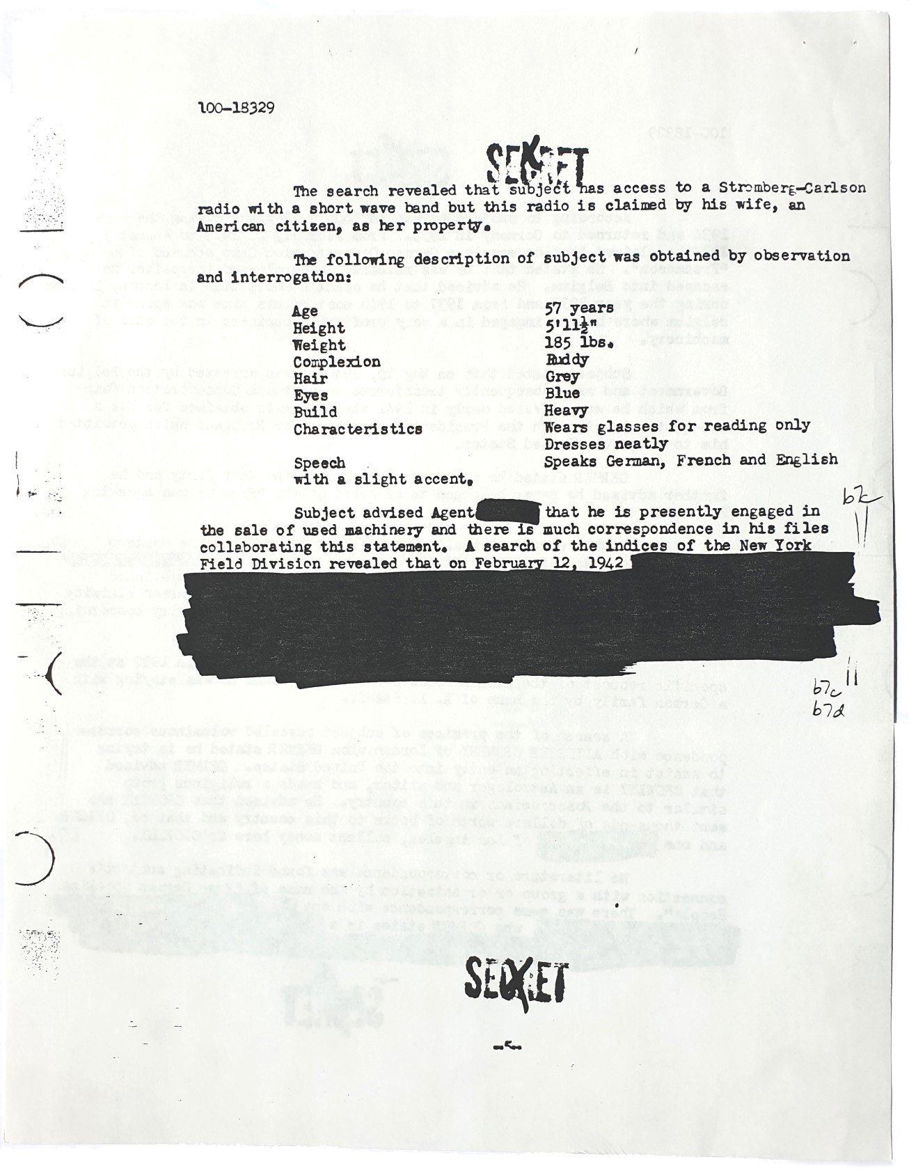 Karl Germer FBI files