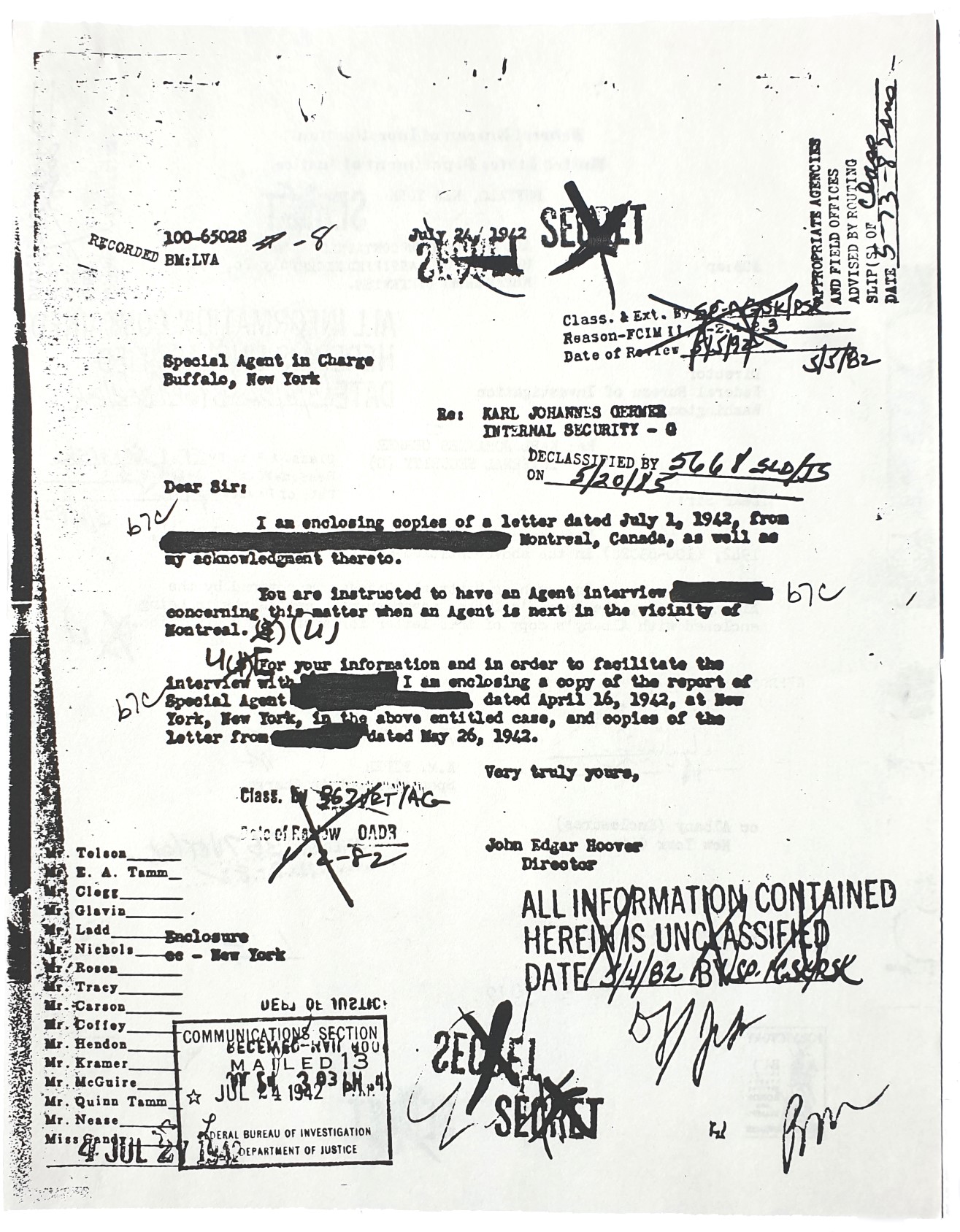 Karl Germer FBI files